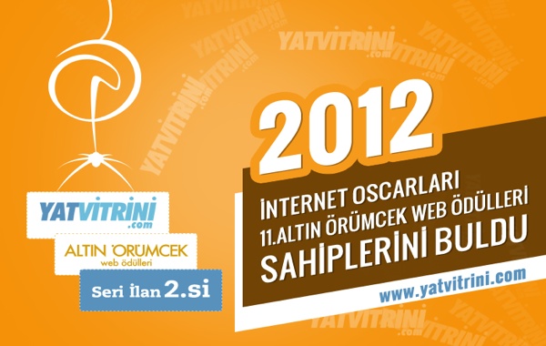 "Yatvitrini.com" Altın Örümcek Web Ödülleri Seri İlan 2. Oldu